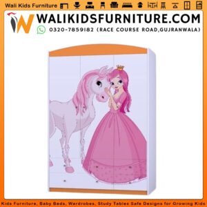 Princess Design 3 Door Kids Wardrobe in Gujranwala - Spacious Storage with Drawers