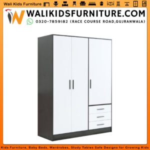 3 Door Wardrobe in Gujranwala - Modern Design with Spacious Storage Drawers