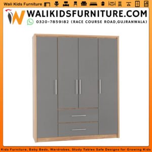 4 Door Wardrobe in Gujranwala, Premium Design with Two Spacious Drawers