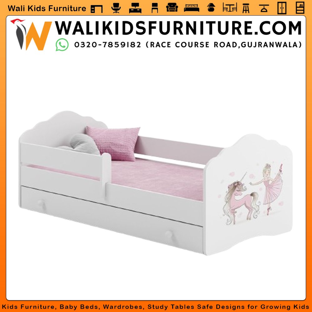 FALA Children's Double Bed in Gujranwala, Modern Bed with Storage Drawer
