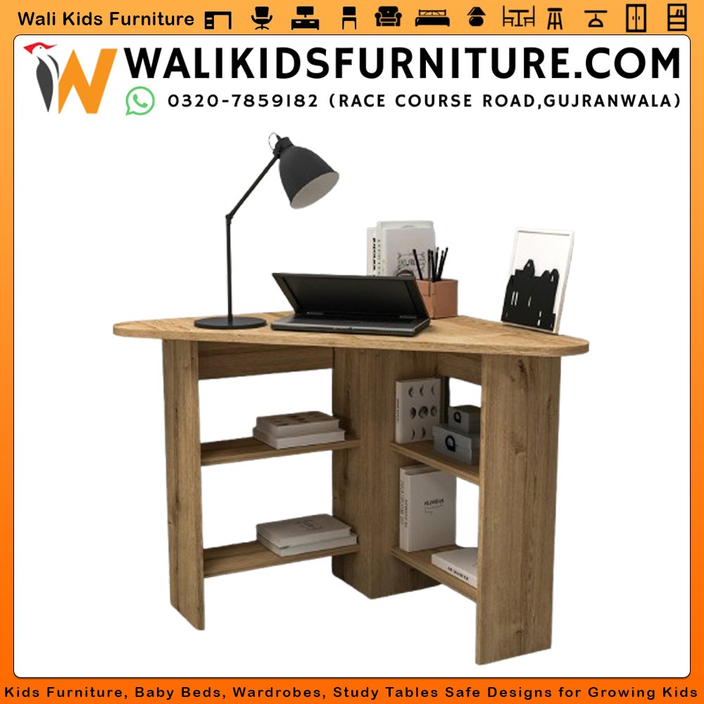 Corner Computer Desk with Shelves in Gujranwala