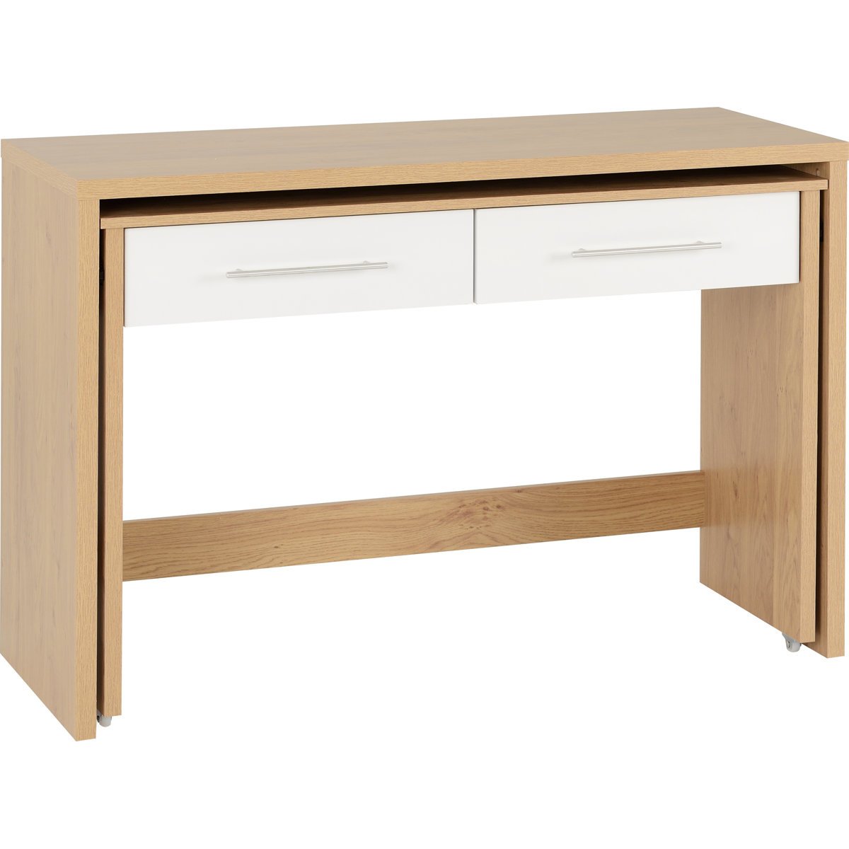 Extendable Sliding Study Desk in Gujranwala, Pakistan - Space-Saving Double Drawer Design - Image 3