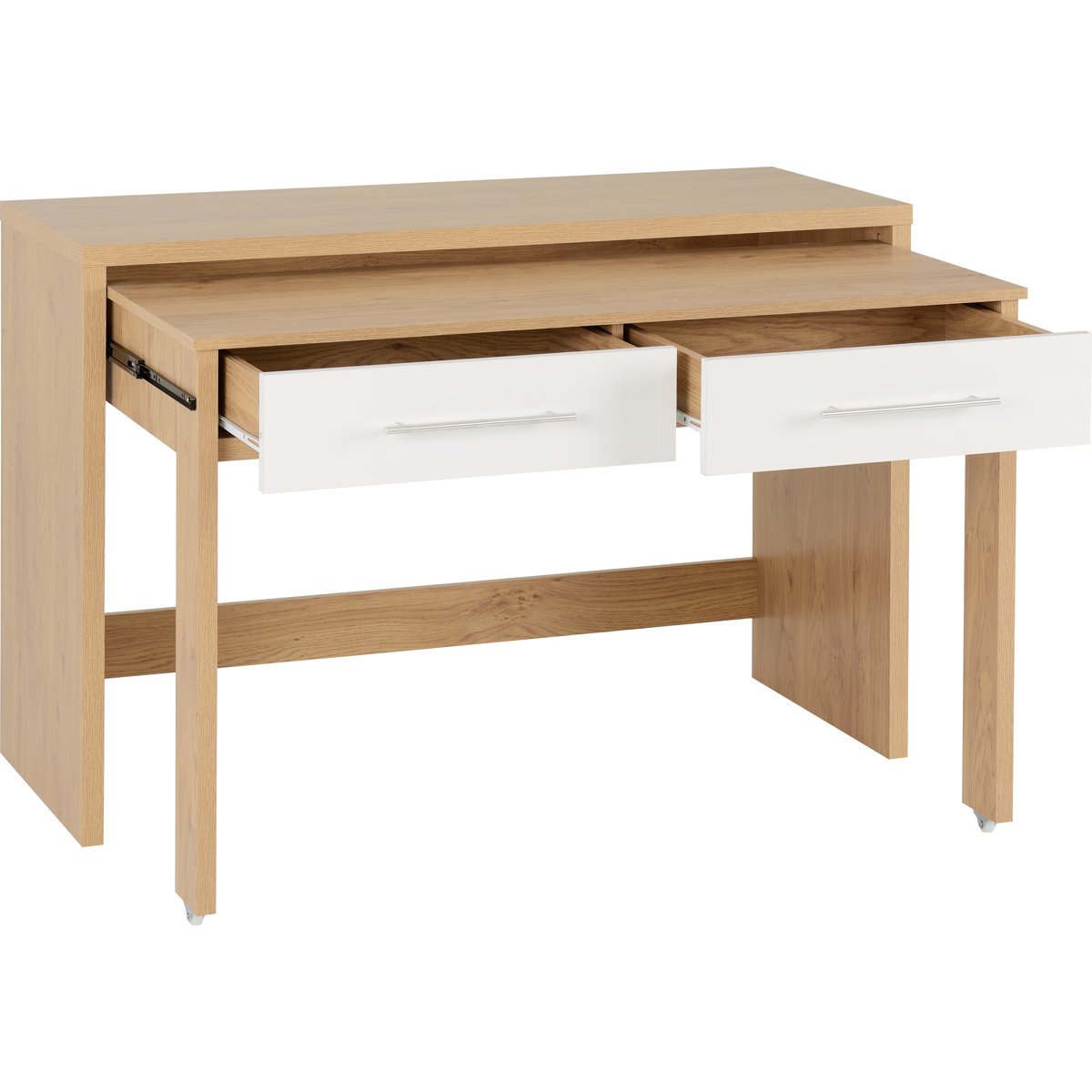 Extendable Sliding Study Desk in Gujranwala, Pakistan - Space-Saving Double Drawer Design - Image 2