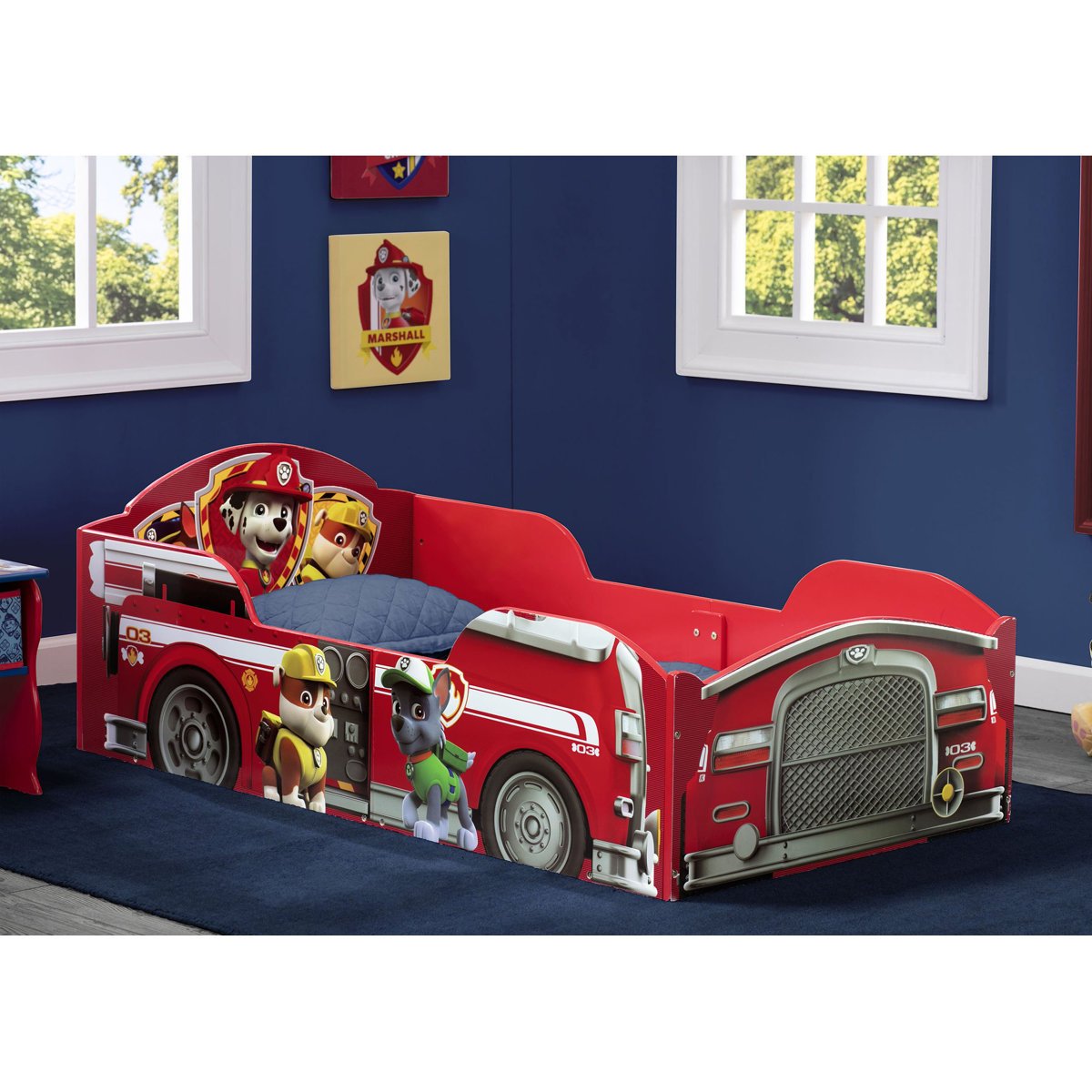 Delta Children PAW Patrol Kids Car Bed in Gujranwala - Fun Fire Truck Design - Image 2