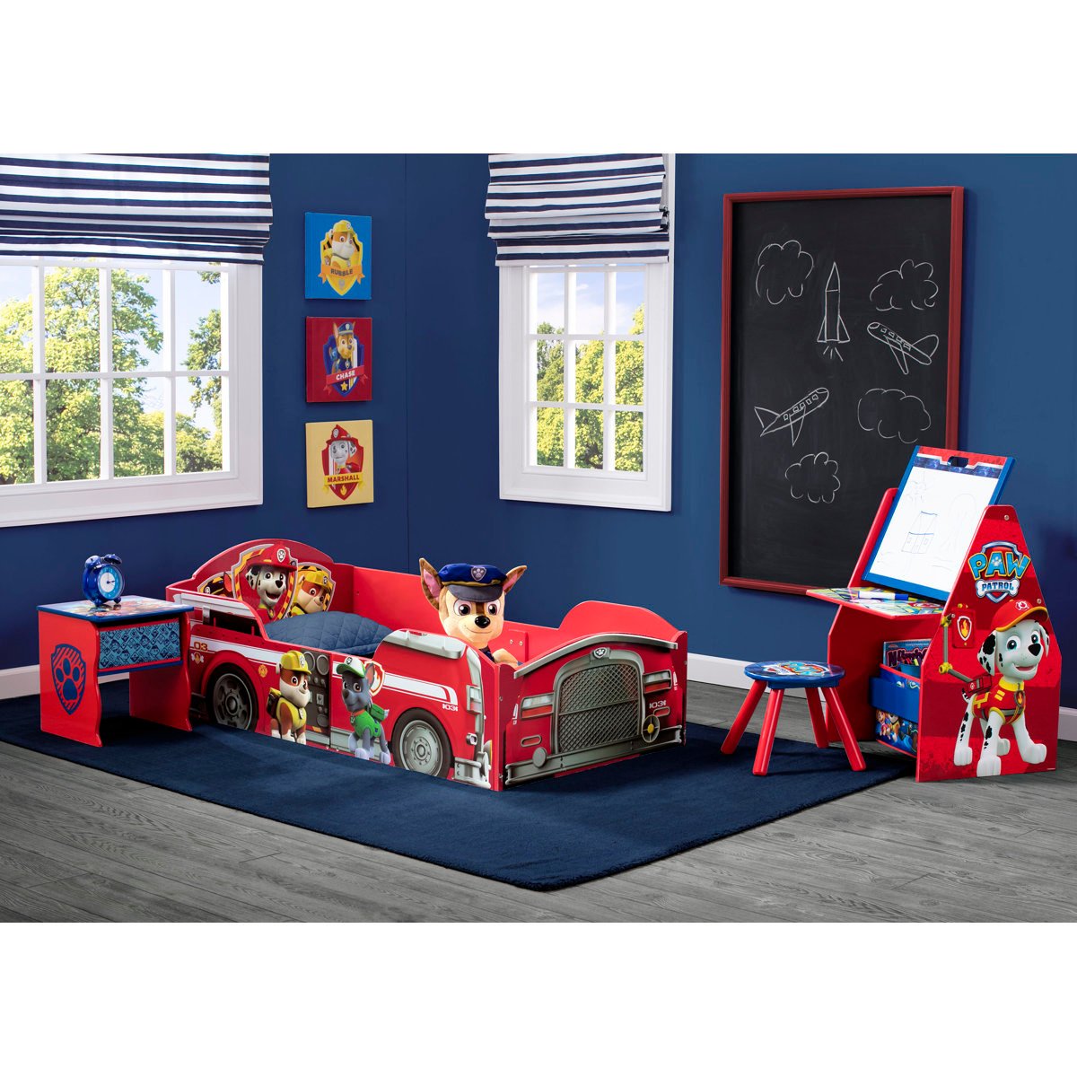 Delta Children PAW Patrol Kids Car Bed in Gujranwala - Fun Fire Truck Design - Image 11