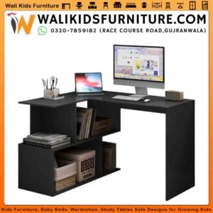 L-Shaped Computer Desk & Study Table in Gujranwala | Spacious Modern Workspace