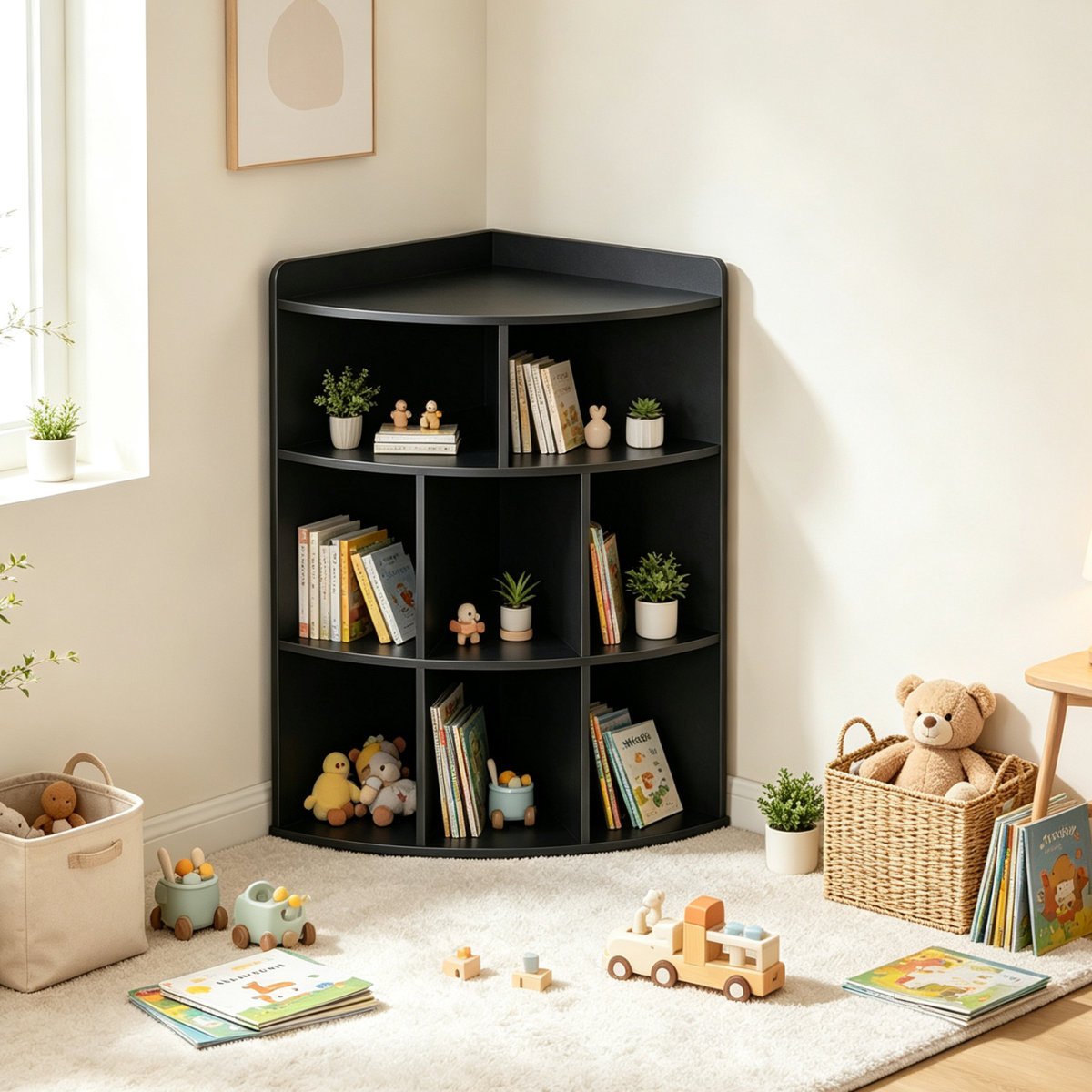 Corner Bookcase & Storage Rack in Gujranwala | Smart Space-Saving Storage - Image 6