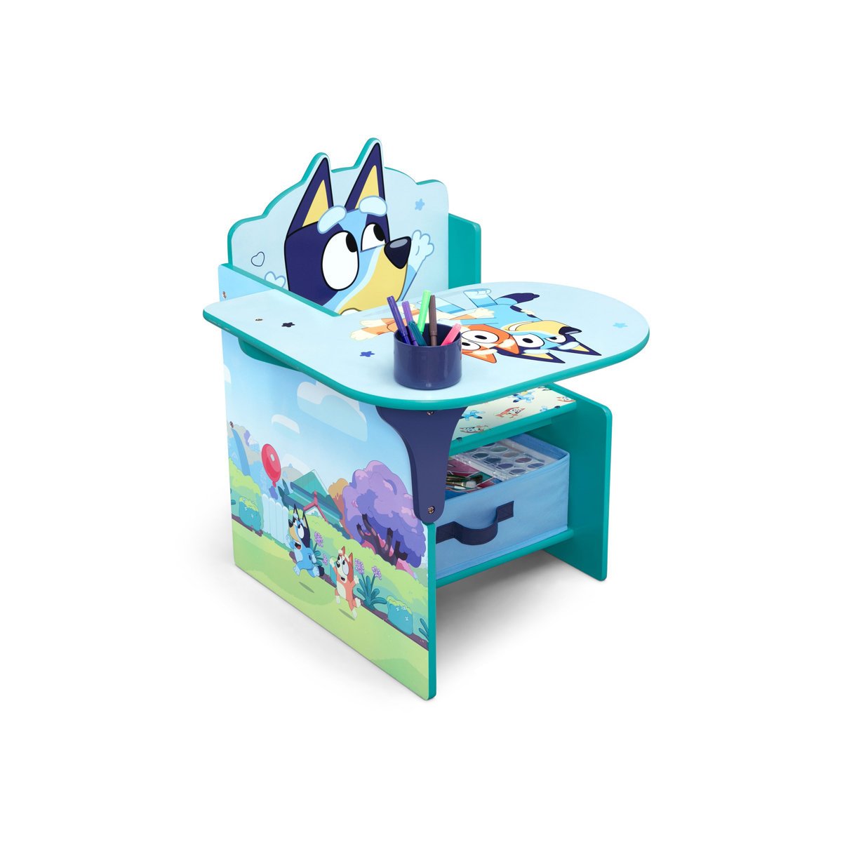 Bluey Kids Study Chair Desk With Storage Bin | Kids Study Desk in Pakistan - Image 2