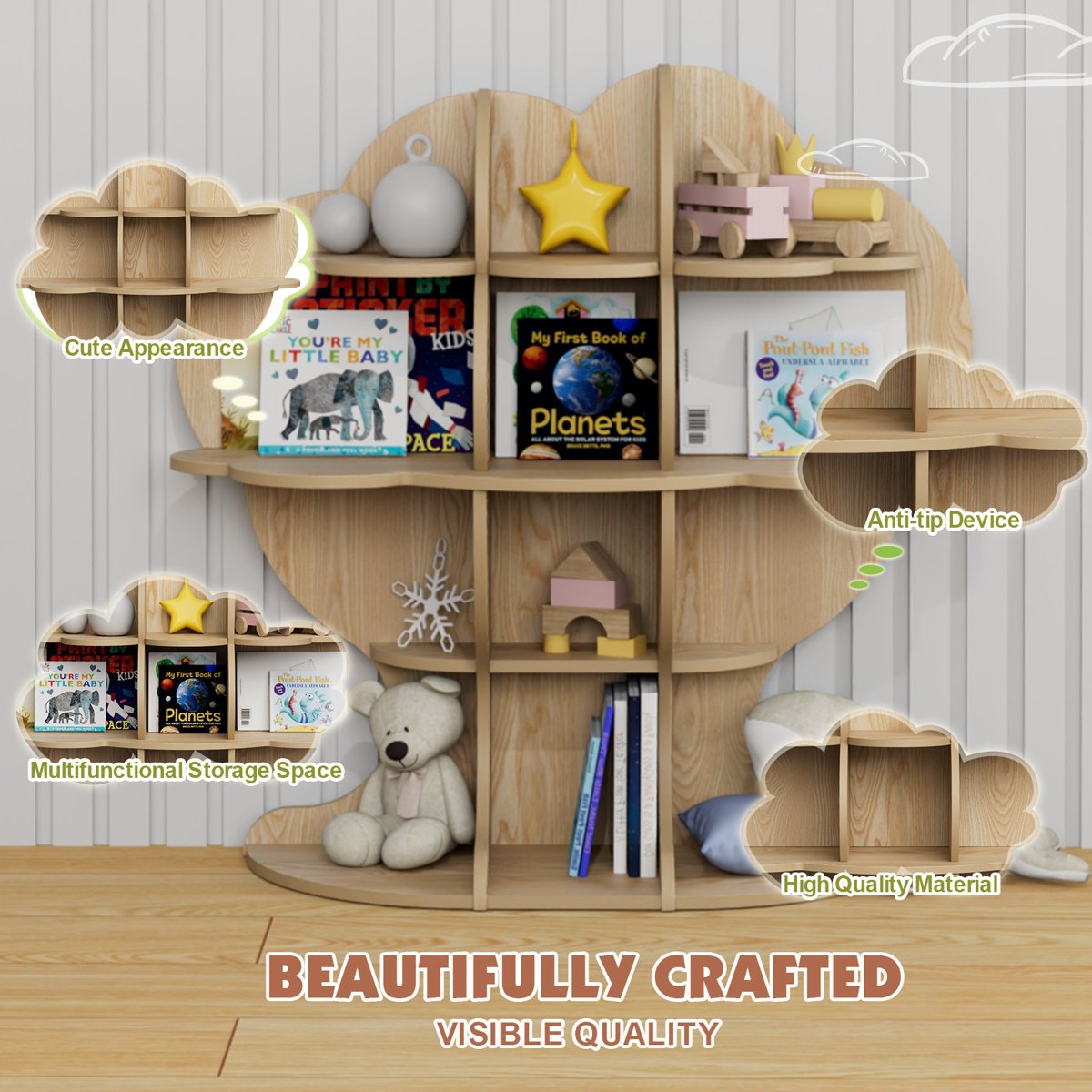 Tree Design Kids Bookcase & Toy Storage in Gujranwala | Fun & Functional - Image 8