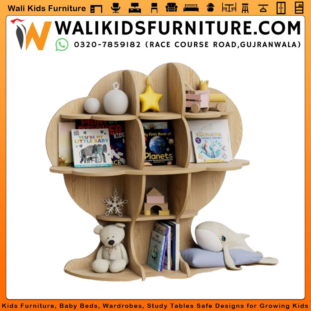 Tree Design Kids Bookcase & Toy Storage in Gujranwala | Fun & Functional