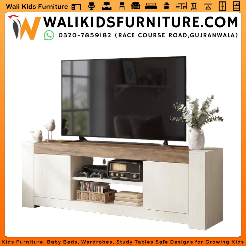 TV Console in Gujranwala,Modern TV Stand with Spacious Storage Cabinets